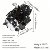 Lifan 50cc complete motorblok zwart voor Mash, Cobra, Orion, Masaï..