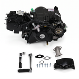 Motorblok 50cc 4-takt – 4 versnellingen – Elektrische start – Handkoppeling + kickstart – 12V