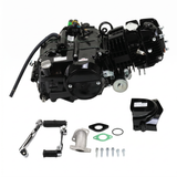 Zongshen 125cc motorblok – elektrisch + kickstart (zwart) - Dax, Monkey, Pitbike