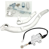 Brake pedal + brake pump CNC milled fitting on all Dax models silver