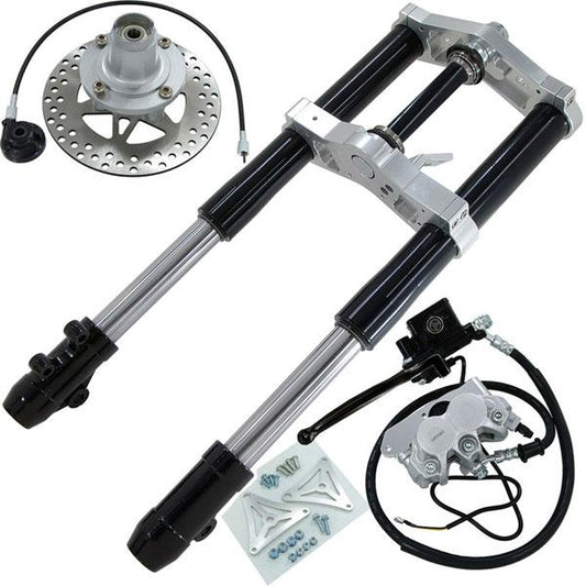 Voorvork USD Dax 40mm 4 zuiger zwart en chroom