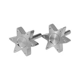 Stuur draaiknoppen Dax en Monkey sterrenvorm CNC zilver