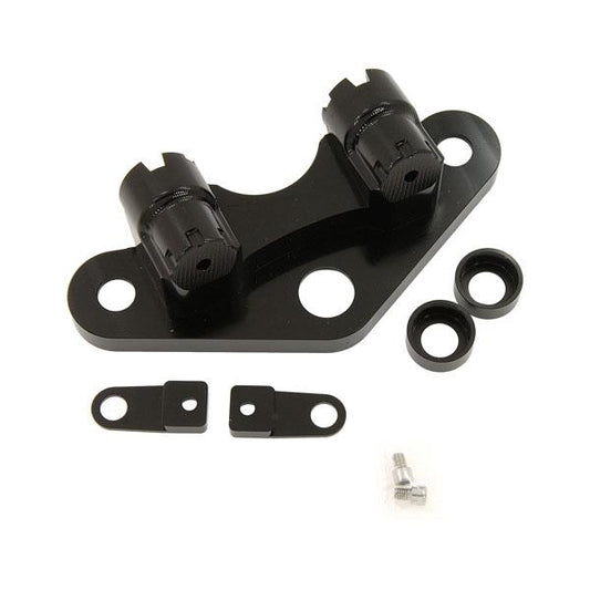 CNC gefreesde stuurklem zwart voor 12V Dax met Dax 6 Volt Look